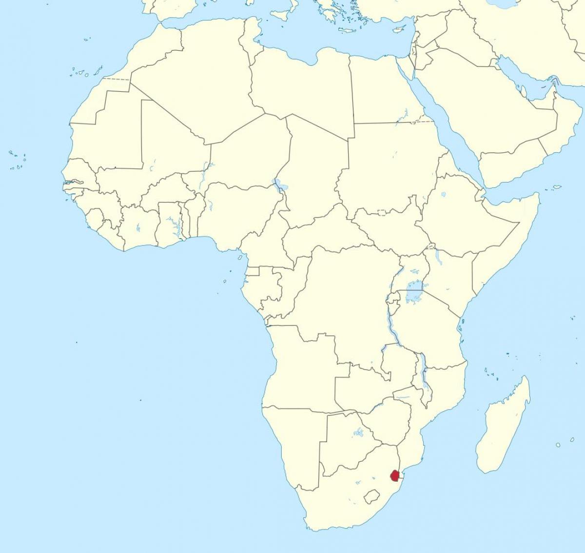 نقشہ کے سوازی لینڈ افریقہ